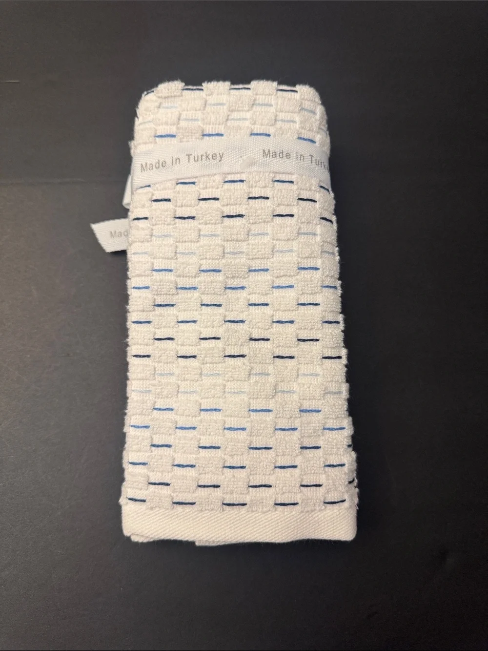 6pc NATE BERKUS 100% Cotton Plaid Bath Towel Set - Made in Turkey